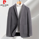 Pierre Cardin autumn and winter wool suit men's woolen coat short herringbone suit jacket business casual high-end single suit 6832 gray L 175 (115-130Jin Jin equals 0.5 kg)