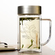 Fuguang 320ML+320ML double-layer multi-purpose tea cup heat-resistant glass cup with handle water cup (2 pieces)