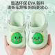 Shepherd boy children's slippers summer boy baby hole shoes soft bottom girl cartoon bath infant home shoes milk dragon green 160