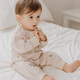Guaiqi Bear bébé coton pur coton grenouille printemps et automne pyjamas à manches longues vêtements de maison désossés bébé ha-wear vêtements de nouveau-nés