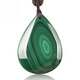 DL 1998 Pangdonglai Quality Malachite Pendant Tianlan One thing one picture Green water drop shape original stone necklace jewelry pendant first G4873