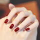 SweetCoolDou Non-Tearable Oily Nail Polish No Bake Quick Drying Drunken Red 12ml Burgundy Cherry Red Manicure CD038