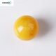 Chuxu beeswax round beads single bead loose beads old beeswax single toy bracelet diy accessories with beads natural diamond accessories chicken oil yellow 6mm 2 pieces