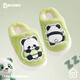 Tudouwu (TUDOUWU) children's cotton slippers for boys and girls in autumn and winter, home non-slip and warm, indoor baby parent-child new cartoon slippers, Panda 30, inner length 19cm, size 200 suitable for feet 18-18.5cm