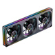 JONSBO ZA-360BR ARGB version black reverse blade 12CM*3 chassis fan (four-sided integrated multilayer mirror light effect/3 conjoined/aluminum nameplate/PWM male and female heads)