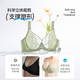 Sugar bra for women, thin style, large breasts, small and large size, fat mm, push up, hold up the secondary breasts, support to prevent sagging, ultra-thin lace bra, tender grass green C85