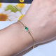 Eba natural emerald bracelet 18K gold with diamonds as a birthday gift for your girlfriend. Ready stock length 15.5-18cm