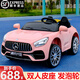 诺天使【双座】儿童电动车可坐人玩具四轮汽车遥控摇摆男女孩宝宝童车 烤漆红（四驱+皮座+遥控+12v大电 送人周岁生日礼物玩具