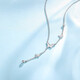 Liuguifu Jewelry Platinum Necklace Flowing Butterfly Shadow PT950 Platinum Chain Pendant Clavicle Chain PT0300021 3.85g
