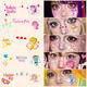 Beautiful Halloween decoration makeup stickers pumpkin tattoo stickers dress up face stickers makeup props face accessories stickers jewelry Halloween glitter 12 sheets set B non-duplicate