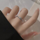 BXES925 sterling silver rose ring female niche bestie index finger ring light luxury ring open ring tail ring cross rose ring anti-oxidation sealed bag