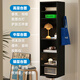 Tina rotierender Spiegelschrank mit massivem Holz Rotatable Ganzkörper vertikaler Dressing Spiegel mittelalterlicher Stil Home Magazine Schrank Aufbewahrungsschrank Schwarz Schwarz