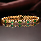 COASZE 0.82 carat emerald gemstone bracelet 18K gold diamond inlaid colorful treasure for women emerald gemstone bracelet