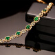 COASZE 0.82 carat emerald gemstone bracelet 18K gold diamond inlaid colorful treasure for women emerald gemstone bracelet