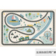 Carpet, living room, parking lot, children's reading area, room layout, early childhood education center, climbing mat, bedroom study room floor mat, crystal velvet - town track 80cm*120cm