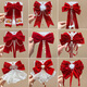 Kayudou New Year Red Bow Hairpin Children's Princess Streamer Hairpin Little Girl New Year's Eve Headwear New Year's Hot Selling Hairpin 3-piece Set