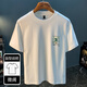T-shirt pour hommes lourds Romon pour l'été mince polyvalent American Américain T-shirt à manches courtes décontracté Pullable respirant Top 1098 Black L