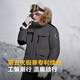 Bosideng Extreme Cold Goose Down Down Jacket Same Style Winter Thickened Hooded Short Large Fur Collar Jacket for Men and Women Couples