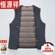 
Hengyuanxiang high-end wool vest men's double-sided wool jacket for winter new down vest business thickened warm middle-aged horse clip gray M