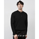 KARESINO autumn and winter high-end business Henry collar sweater slim casual all-match round neck sweater men's base shirt light brown light apricot M M