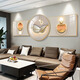 Chengzis Wohnzimmer Dekoration Gemälde modernes einfaches Sofa Hintergrund Wandhängemalerei Nordic High-End Atmosphärische Feather Wandtriplett Wandmalerei JD15271 60*40/60*60/60*40 handgefertigtes Diamant eingelegtes Malmalerei PVC Black Edge