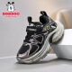 
Babudou (BOBDOG) children's shoes mesh breathable boys' sneakers 2025 spring new leather running shoes children's shoes boys' dad shoes black yellow (leather) XT-K674 size 31 (inner length 19.5 cm)