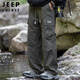 JEEP SPIRIT吉普工装裤男春夏季裤子男士宽松休闲裤伞兵裤 军绿色 XL