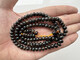 Lianju comes with a certificate of identification, Fushun amber, black amber, medicinal amber, 6 mm 108 necklace, bracelet