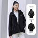Toread (Toread) Windbreaker-Anzug Dreier-in-ein-winddichte und warme Jacke wasserdichte Kleidung-resistenten Bergsteigeranzug Herrenstil Liu Haoran Selbe Style Damen Style-724 Black S