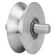 Rueda de vía de tipo V/ángulo Polea de hierro/rueda de tren ligero Rueda triangular/rueda de puerta eléctrica/rueda de la puerta de hierro/rueda de puerta móvil de 12040 V.