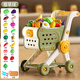 Simuliertes Einkaufswagen Kinderhausspiel Spielzeug Obst und Gemüse Burger 3-6 Jahre altes Kindertagsgeschenk