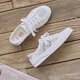 Menschlichem atmungsaktives Mesh-Leinwandschuhe für Frauen Sommer-Netz vielseitige Freizeitbrettschuhe Korean Thin Hollow Student Mesh kleine weiße Schuhe Beige 2575 38