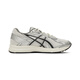 ASICS JOG 100S Rétro Mesh polyvalent en cuir artificiel Artificial non-glip Low top Casual Running Shoes Men and Women 1201A967-100 [Silver White] 40.5