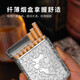 Ruoyan Peaky Blinders three-open metal cigarette case portable Shelby 20-pack slim automatic pop-up silver cigarette holder