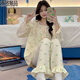 乔铭馨品（QIAOMINGXINPIN）梭织棉睡衣春秋款女长袖长裤套装夏天公主风甜美郁金香冬季家居服 DWX-H838# 2XL