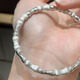 Jibaolou PT950 platinum imperial concubine bamboo bracelet for women, fashionable and simple snap platinum bracelet, glossy surface combination, sand surface, 20-21 grams glossy surface #52