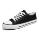 Italienisch Captain Casual Schuhe für Männer und Frauen klassische Star Leinwand Schuhe Low Top atmabable Sportplattenschuhe A21203 Schwarzer Männermodell 43
