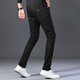 AJ ARMANI JEANS2023纯黑色牛仔裤男休闲百搭秋冬季弹力修身直筒潮牌长裤子 K683 38