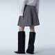 
JNBY/Jiangnan Buddies Spring and Autumn Shorts Women's Pleated Wool Dresses Straight Commuting Lightweight Commuting 5O3E13660 071/Miscellaneous Gray M