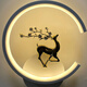 Yaotian Bedroom Bedside Warm Wall Lamp Simple Modern Living Room Background Wall Lamp Stairs Aisle Corridor Round Square Lighting Black C Sika Deer Right Stepless Dimming (with remote control)