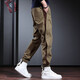 Mode Marke Arbeit Hosen Männer lose Bindungen Freizeithosen Herbst Design Nische Hosen Herrenpersönlichkeit hübsches Harem Hosen grau 2xl