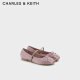 CHARLES/KEITH bow flat Mary Jane shoes women's CK1-71720057 pink Pink38