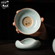Wu Ming Tang Ru kiln ice flower glaze tea set complete set of opening slices can grow teapot lid bowl teacup high-end gift box
