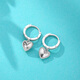 Yuan Shengfu's new boutique PT950 heart-shaped imitation diamond platinum earrings, simple and versatile platinum earrings, platinum heart-shaped earrings, 2.46g