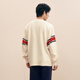 Champion champion color-blocking pullover knit sweater for men 24 winter new women's retro sweater warm beige M