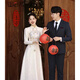 Maxbeth Champagne Color Bridal Toast Wear 2025 New Autumn Chinese Style Engagement Cheongsam Evening Dress Dress Evening Dress Host Champagne M