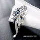 Crystal brooch, high-end ladies light luxury birthday gift for girls to give to their girlfriends, high-end, exquisite, niche, anti-exposure, TS433 luxury brooch three-piece set - with gift box