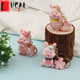 LUCALY pig little butt keychain girl heart internet celebrity keychain cute pink pig doll female Korean version bag pendant creative trendy gift bag pink pig