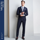 VICUTU suit men's wool business suit men's commuter jacket VBS19312418 Blue stripes 175/100C