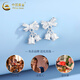CHINA GOLD Bow Lily of the Valley Flower Silver Earrings for Women S Silver Light Luxury Fashion Valentine's Day Birthday Gift for Girlfriend and Wife Ode to Lily of the Valley-s925 Bow Lily of the Valley Earrings Heart-beating Limited Gift Box